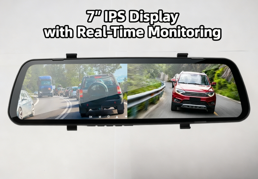 2K Front & 1080P Rear Dash Cam, 7 Inch Large IPS Display Car Dashboard Camera Recorder, Dual Lens Full HD Recording, Clear Night Vision & Wide Angle, Easy Installation for All Vehicles